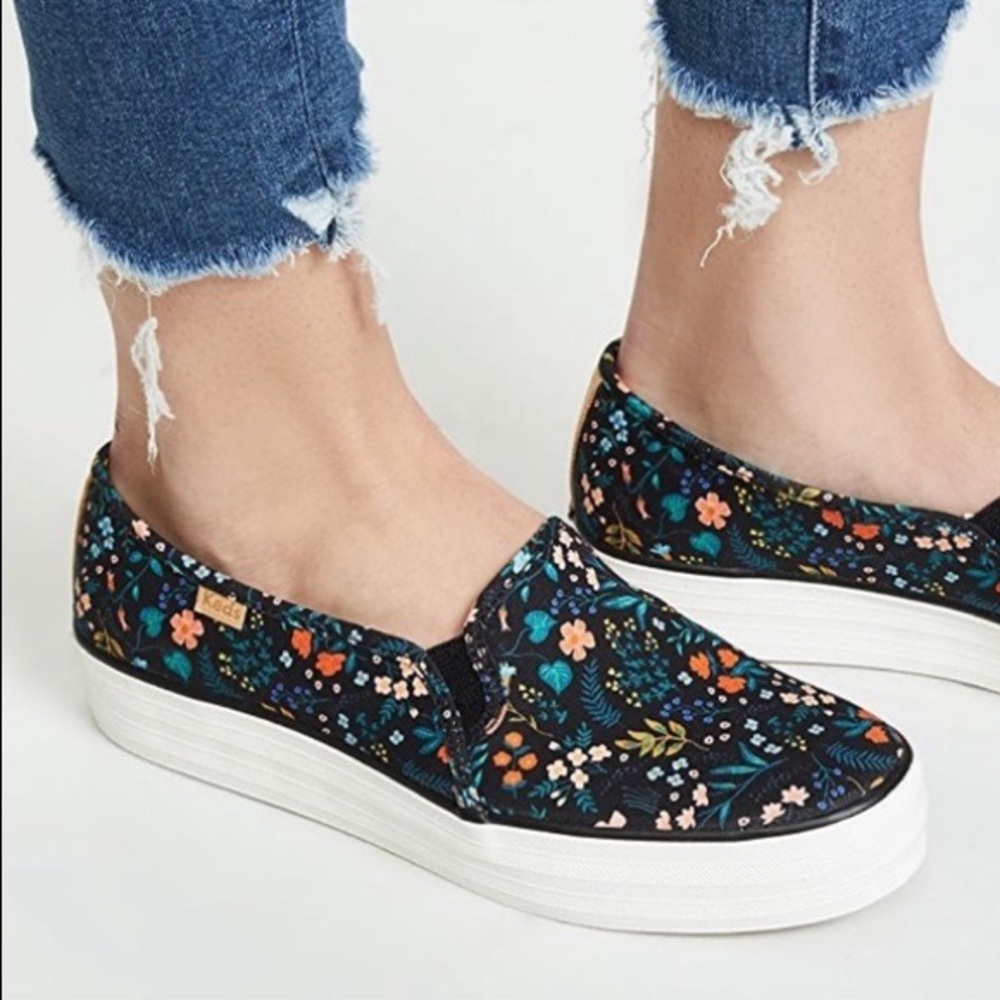 Keds x Rifle Paper Co Triple Decker Wildwood Slip on Shoes